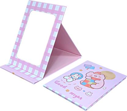 UniKart Printed Portable Folding Compact Vanity Makeup Mirror for Women,Travel, Personal