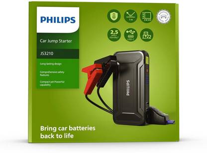 PHILIPS JS3210 Jump Strater JS3210 | Compact Design | Compatible with 4.0L Petrol Engine 4 L Compact Refrigerator