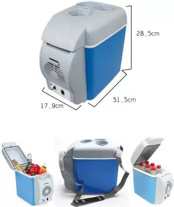 LYRISS Car Refrigerator (7.5 Ltr) Easy to Carry Thermo-insulated/Compact For Drinks and Beverages-96 7.5 L Car Refrigerator