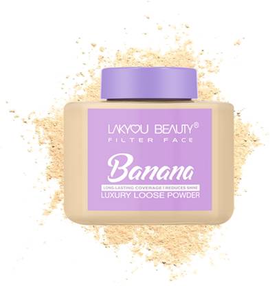 Lakyou Beauty Filter Face Banana Long-Lasting Coverage Reduce Shine Luxury Loose Powder Compact