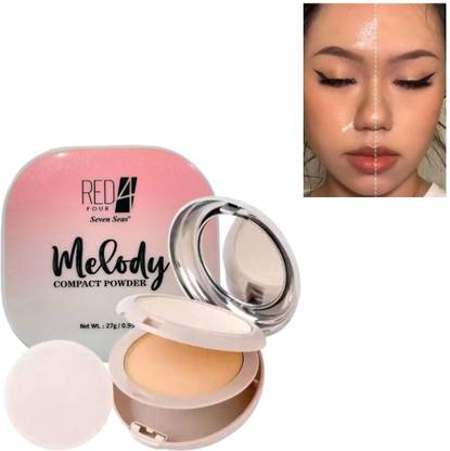 RED4 Melodyy 2 In 1 Matte & Shimmer Waterproof Compact Powder of 1 Compact