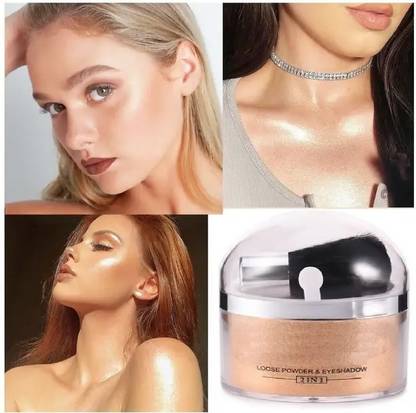 CATERINACHIARA Gold Shimmer Powder Loose Face Shiner Highlighter Compact