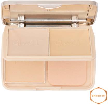 Glam21 3-in-1 Powder Cake Oil Control Compact Longlasting Soft Matte & Oil Free Formula Compact