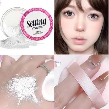 GABBU Korean Translucent Matte White Loose Powder Compact