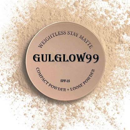 GULGLOW99 2 In 1 Weightless Stay Matte Compact Pressed Powder + Loose Powder Banana Compact