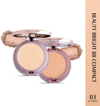 Glam21 Beauty Bright BB 2in1 Compact Powder Oil free Matte Makeup Finish with Vitamin-E Compact