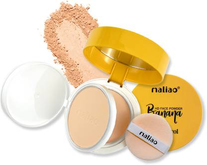 maliao Banana HD 2 IN 1 Oil-Control Face Powder Compact - Matte Finish Compact