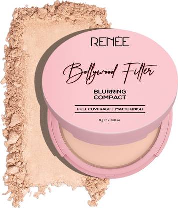 Renee Bollywood Filter Blurring Compact, Matte finish, Full Coverage, Blurs Pores, 9g Compact