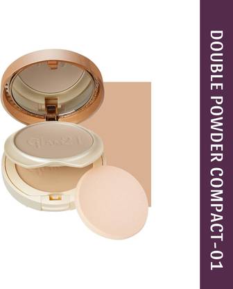 Glam21 Clear & Bright Silk Compact Powder | Longlasting & Sweat Resistant Formula 2in1 Compact