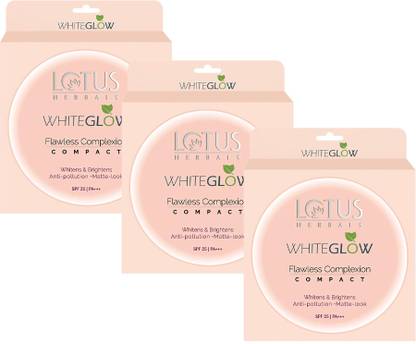 LOTUS HERBALS WhiteGlow Flawless Complexion Compact 10g ( Rich Ivory , C1 ) ( Pack of 3 ) Compact