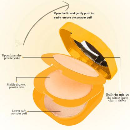 adbeni High Coverage Compact Powder | Mattifying Waterproof Makeup Compact