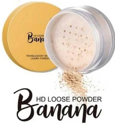 bevauty Banana Loose Powder,Oil Control Long Lasting Moisturizing Makeup Setting Compact