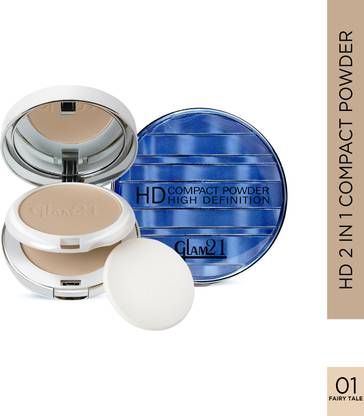 Glam21 HD Compact Powder Longlasting Freshness upto 12hrs with Vitamin-E | Matte Finish Compact