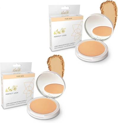 Iba Perfect Look Long Wear Mattifying Compact (Pack of 2) Compact