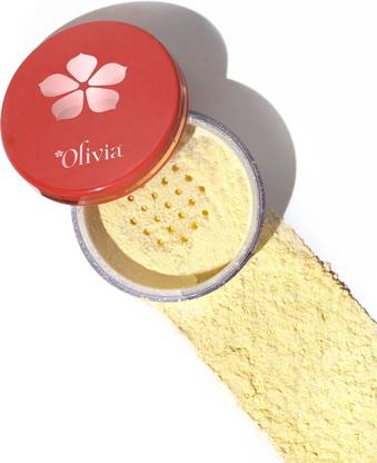 Olivia Fixing Powder for face makeup Sunset Yellow, Paraben Free & Oil-Free Compact