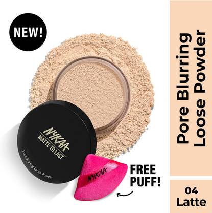 NYKAA Matte to Last pore blurring loose powder Pecan 06 10g Compact
