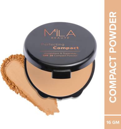 MILA BEAUTÉ Superstay Perfecting Compact Powder Lightweight Natural Matte Finish SPF15 Compact
