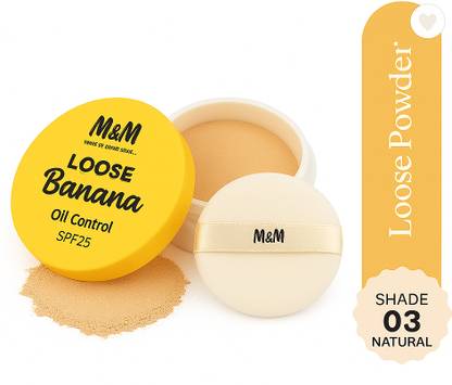 Elan beaute M&M Loose Banana Powder | Oil Control Loose Powder SPF 25 | Matte Finish Compact