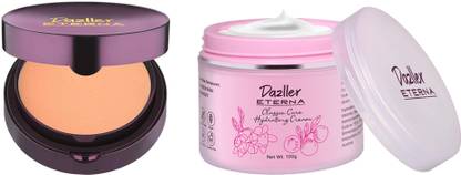 Dazller Eterna Glow Powder, Oil Control, SPF PA++, Zero Caking (Honey SC34,) Compact