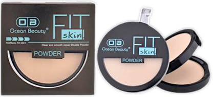 OCEAN BEAUTY Waterproof Full Coverage 2in1 Oil Control Loose Dry Compact Face Powder With Spf Compact