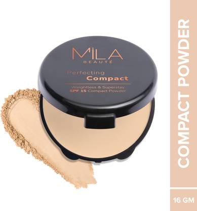 MILA BEAUTÉ Superstay Perfecting Compact Powder Lightweight Natural Matte Finish SPF15 Compact