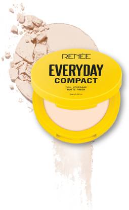 Renee Everyday Compact Powder, Matte & Smooth Finish, Skincare Infused Makeup - 8gm Compact