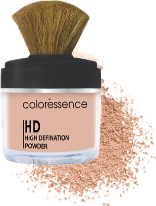 COLORESSENCE High Definition Loose Powder Soft Focus Natural Translucent Matte Coverage with Brush Compact