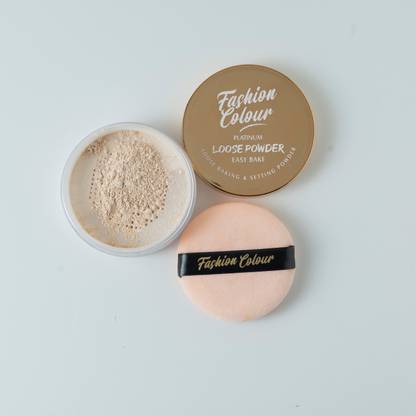 FASHION COLOUR Platinum Loose Powder - Losse Baking and Setting Powder Compact