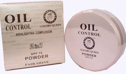 COLORS QUEEN 2in1 Fair Shine, Oil Control Highlighting Complexion Professional Make-up Powder Compact