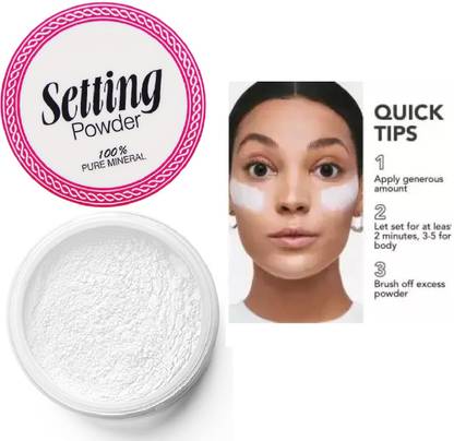 Arcanuy oil control white loose powder makeup setting compact Compact