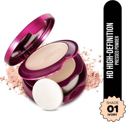Hilary Rhoda High-Definition Pressed Powder | 2 in 1 Compact Powder | Shimmery & Matte Finish Compact