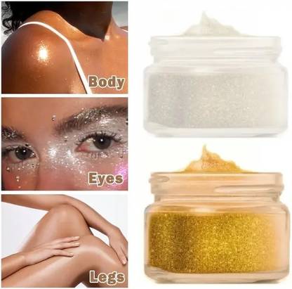 GFSU - GO FOR SOMETHING UNIQUE Golden And Silver Face Body Glow Pearl Illuminator Powder Highlighter