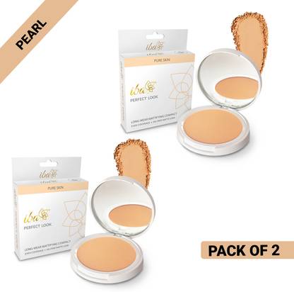 Iba Perfect Look Long-Wear Mattifying Compact (Pack of 2) Compact