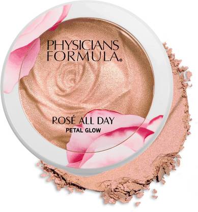 Physicians Formula Rosé All Day Highlighter Face Powder Pink Petal Glow Smooth Long-lasting Palette Compact