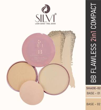 SILVI Compact Powder|Non Oily Look|Even Out Complexion|Hides Imperfections Compact