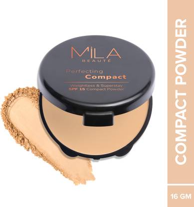 MILA BEAUTÉ Superstay Perfecting Compact Powder Lightweight Natural Matte Finish SPF15 Compact