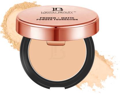 Lakyou Beauty 2in1 Primer+Matte Compact Powder, Long Lasting, Waterproof, Oil Control Formula Compact