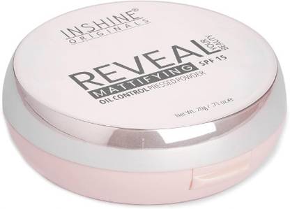 Inshine Reveal Mattifying Oil Control Pressed Powder for Face,Compact SPF 15 Compact