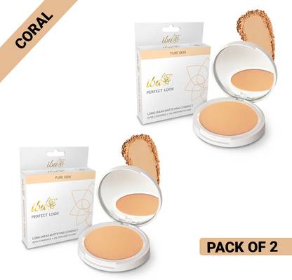 Iba Perfect Look Long-Wear Mattifying Compact (Pack of 2) Compact