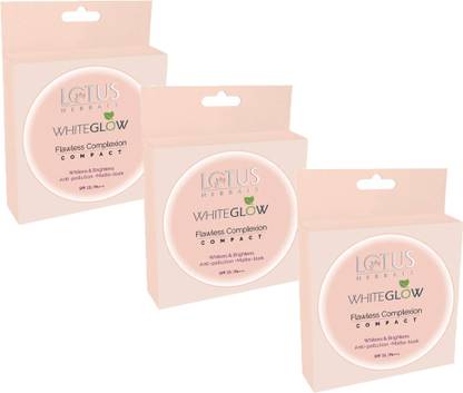 LOTUS HERBALS WhiteGlow Flawless Complexion Compact 10g ( HONEY, C2 ) ( Pack of 3 ) Compact