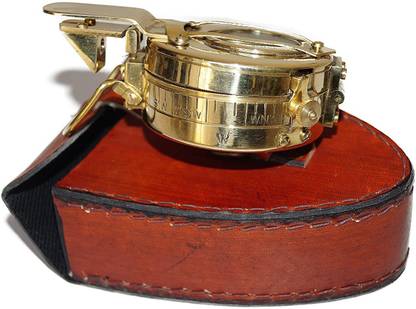 satishpradeep Military Compass for Direction Used Authentic Army Brass with Leather Case Compass