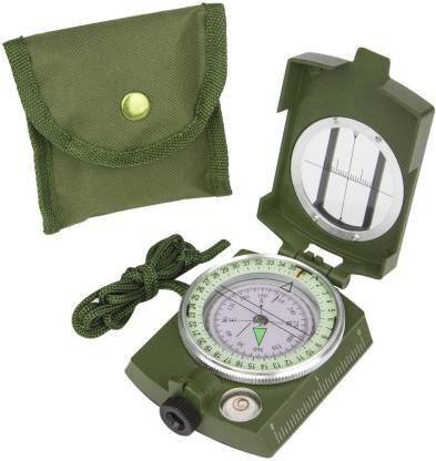 izone Military Lensatic Prismatic Army Green Camouflage Matte Compass (Green) Compass