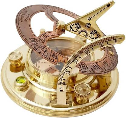 AUNTIQUEINDIA Copper Sundial Compass Compass