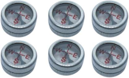 Kamboj Traders Magnetic Compass Both Side Glass (Pack of 6) (Size 20mm / 2cm) Compass