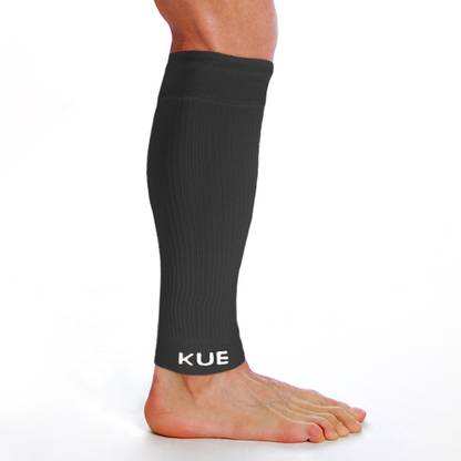 KUE Compression Calf Sleeve for Viscose veins,Cricket,Running Black L/XL 1 Pair Women, Men Compression