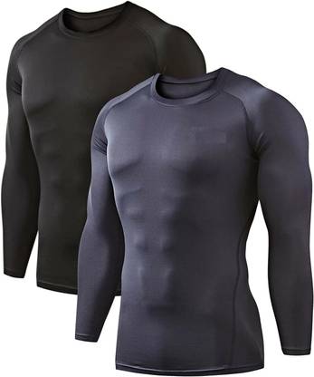 Kyk Compression T-Shirt Top Full Sleeve Sports Lycra Skin Inner Wear Men Compression