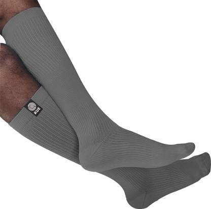 KUE Compression Knee Sock for Formal, Sports, Recovery Grey L/XL 1 Pair Women, Men Compression