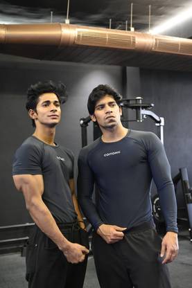 COITONIC Coitonic Compression Fit Body Half and Full Seleves T-Shirt Men Compression