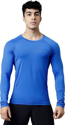 MUSCLEBLAZE Compression Muscle Tee Full Sleeve, Superman Blue Men Compression