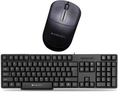 ZEBRONICS Zeb-K20 Keyboard and Zeb comfort mouse Plus combo Combo Set Designed for Gaming